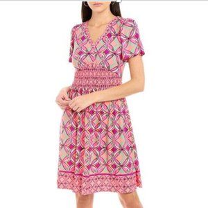 NWT London Times Boho V-Neck Dress - Size XL